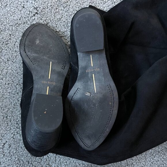 DOLCE VITA Womens Black Comfort Stretch Pointy Toe Block Heel Over the knee boot - Picture 7 of 7